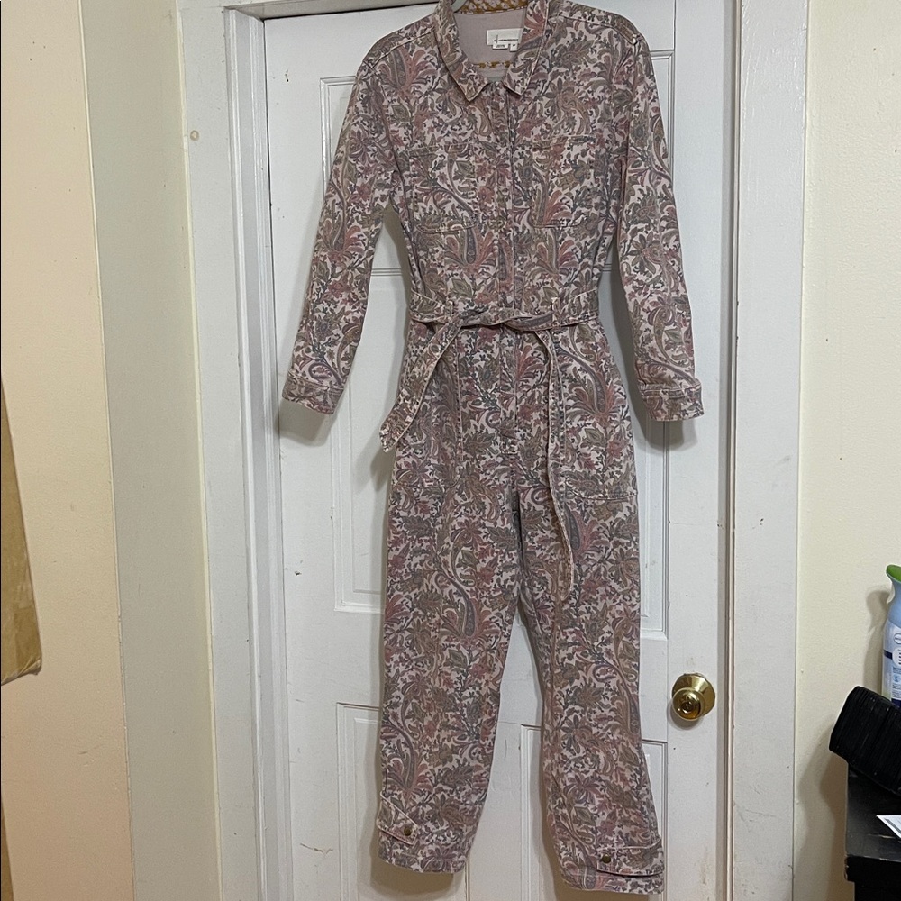 Anthropologie Paisley Utility Jumpsuit, size M